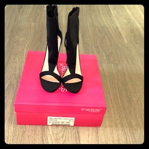 Shoe Dazzle Dress Sandals Reckless Black